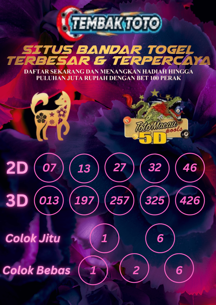 PREDIKSI TOGEL 5D TOTO MACAU POOLS 6 MEI 2024 JAM 3 SORE